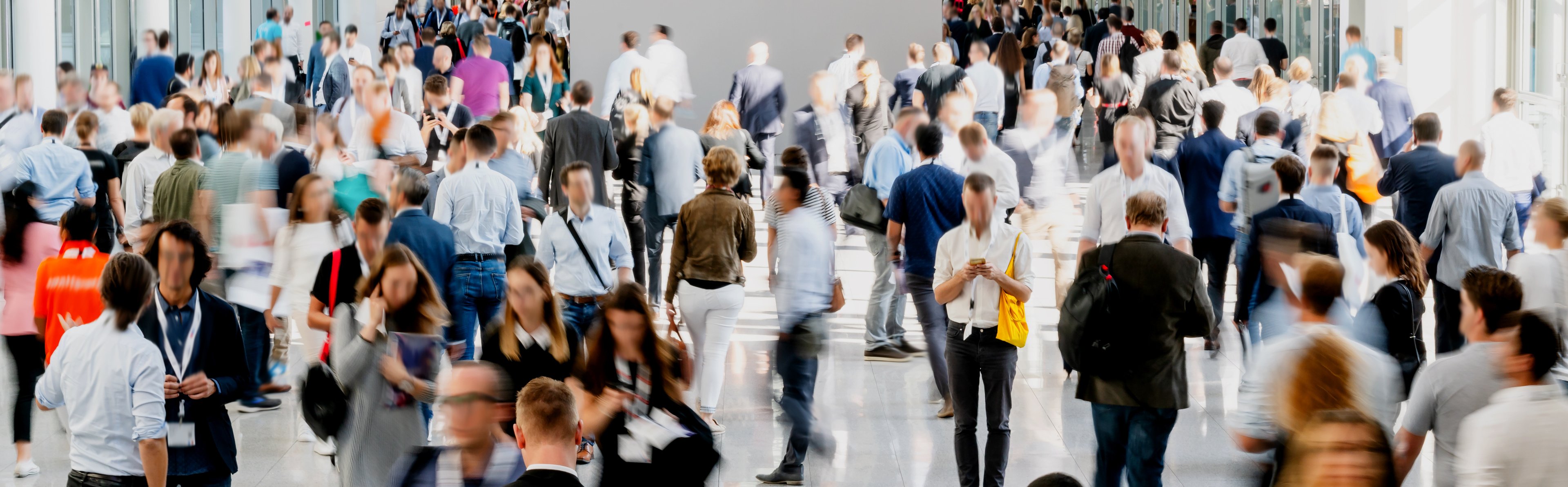 Anonymous Crowd of Business People at Trade Fair